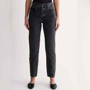 Everlane The Curvy’90s Cheeky Straight Jean Size 30 Black Denim Pants NEW